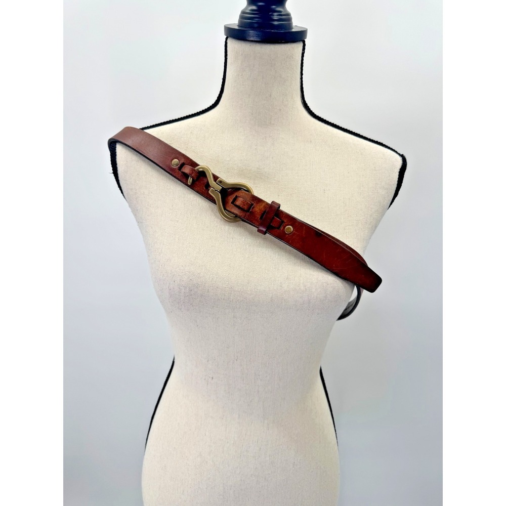 Vintage Orvis Chestnut Full Grain Leather Equestrian Hoof Pick Belt 40 Brass USA - Picture 1 of 16